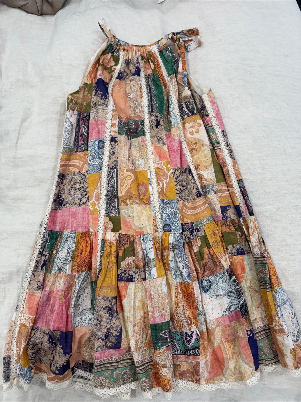 Zimmermann Boho Patchwork Sleeveless Maxi Dress - Multicolor